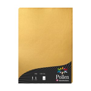 Papier Pollen Clairefontaine - 50 feuilles A4 - 120 g - or