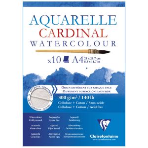 Bloc Papier Aquarelle Cardinal Clairefontaine - A4 - 300g/m²