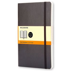 Carnet Moleskine Souple - 9x14 cm - ligné - Noir