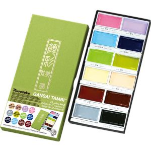 Aquarelle Kuretake Gansai Tambi - 12 couleurs Set II