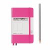 Carnet Leuchtturm rigide - 9x15cm - Rose - Pages blanches