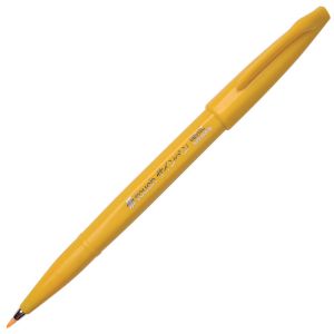 Feutre Pinceau Brush Sign Pen Pentel - jaune