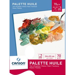 Palette Huile Canson 24x32 cm - 60g - 20 feuilles