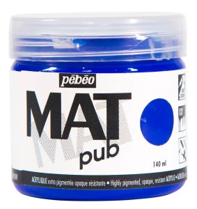 Peinture Acrylique Mat Pub Pébéo - 140 ml - Bleu outremer