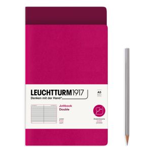 2 Carnets Jottbook Leuchtturm - 14,5x21 cm - Port Red et Baie - ligné