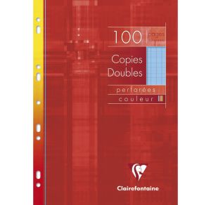 Copies Doubles Clairefontaine - A4 - 100 pages - Séyès - bleu
