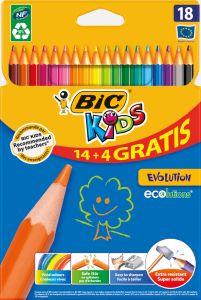 Étui de 18 Crayons de Couleur Bic Kids