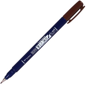 Feutre Tombow Fudenosuke - pointe dure - marron