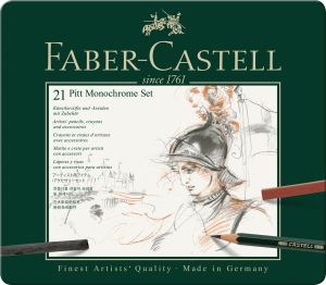 Crayons et Craies Faber Castell Pitt Monochrome - 21 pièces