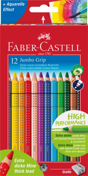 Boîte de 12 crayons de couleur Jumbo Faber-Castell