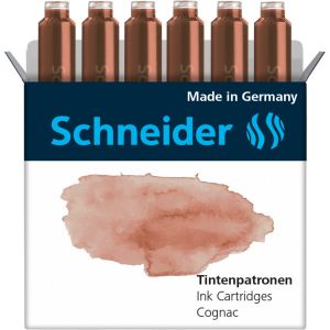 Cartouches Schneider Encre Pastel - cognac