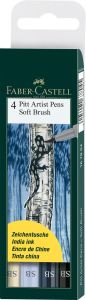 4 Feutres Pitt Faber-Castell - Soft brush