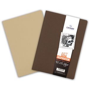 Kit 2 Carnets de Croquis Canson Art Book Inspiration - A4 - 36 feuilles - 96g - chocolat