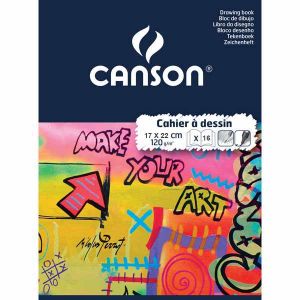 Cahier de dessin Canson - 17x22 cm - 120g - 16 pages