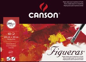 Bloc Papier Figueras Canson - Peinture à l'Huile - 24x33 cm - 10 feuilles - 290g/m²