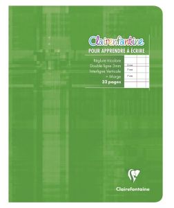 Cahier Pour Apprendre À Écrire Clairefontaine - 32 pages - 3 mm + interligne verticale