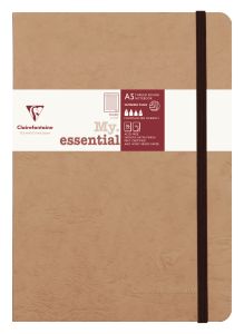 Carnet Clairefontaine Age Bag - A5 14,8x21 cm - caramel - ligné