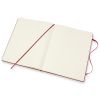 Carnet Moleskine Rigide - 19x25 cm - Pages blanches - Rouge écarlate