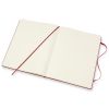 Carnet Moleskine Rigide - 19x25 cm - Pages blanches - Rouge écarlate