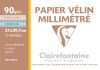 Papier Millimétré Clairefontaine - A4 - 12 feuilles - 90g