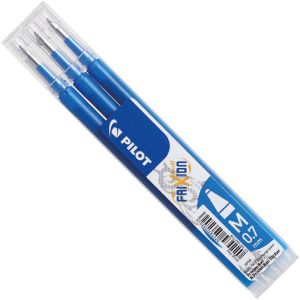 Étui de 3 Recharges Frixion Pilot - pointe moyenne 0,7 mm - bleu ciel