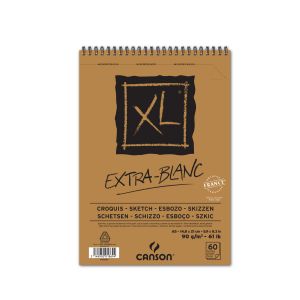 Bloc Papier Canson Extra-Blanc XL - A5 - 60 feuilles - 90 g/m²