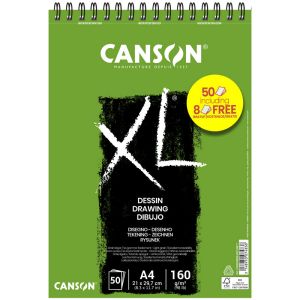 Bloc Papier Dessin XL Canson - A4 - 50 feuilles - 160g/m²