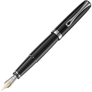 Stylo-plume Diplomat Excellence A2 - noir laqué - plume moyenne