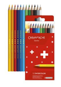 12 Crayons de Couleur Caran d'Ache Swisscolor