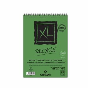 Bloc Papier Recyclé XL Canson - A5 - 25 feuilles - 160g/m²