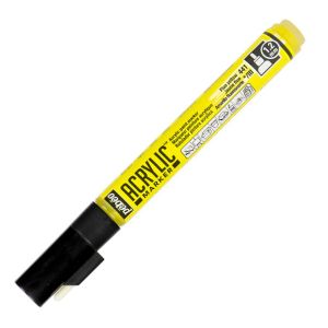 Marqueur Peinture Acrylique Pébéo - pointe fine 1,2 mm - jaune fluo