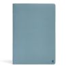 2 Cahiers Papier Pierre Karst - Souple - 14,8x21 cm - Bleu acier - Ligné + Pages blanches