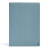 2 Cahiers Papier Pierre Karst - Souple - 14,8x21 cm - Bleu acier - Ligné + Pages blanches