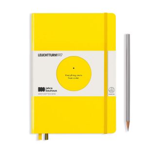 Carnet Leuchtturm rigide - 14,5x21 cm - Bauhaus jaune - Pointillés