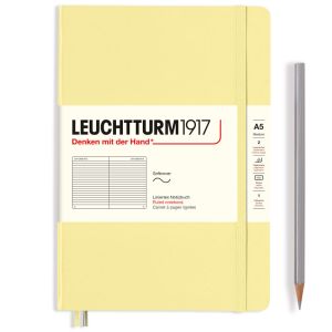 Carnet Leuchtturm souple - 14,5x21cm - vanille - ligné