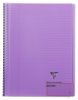 Cahier Clairefontaine Koverbook - A4 - 160 pages - ligné + marge - violet