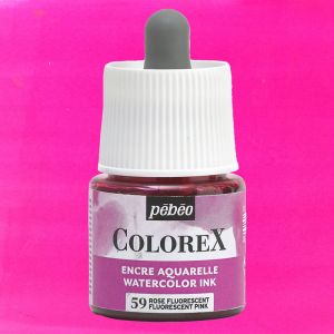 Flacon d'Encre Colorex Pébéo - 45ml - Rose fluorescent