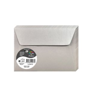 20 Enveloppes Pollen Clairefontaine - 114x162 mm - argent