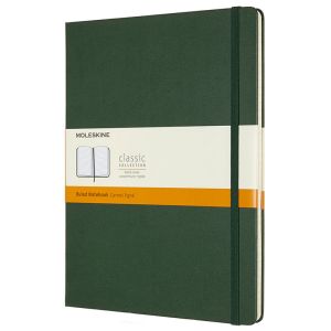 Carnet Moleskine Rigide - 19x25 cm - Ligné - Vert Myrte