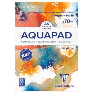 Bloc Papier Aquarelle Aquapad Clairefontaine - A5 - 70F - 300g