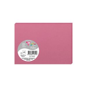 25 Cartes Pollen Clairefontaine - 110x155 mm - rose hortensia