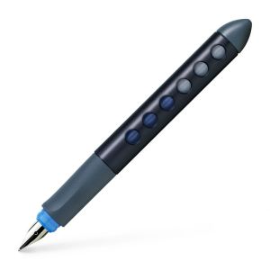 Stylo-plume éducatif Scribolino Faber-Castell - plume pour droitier - noir-bleu