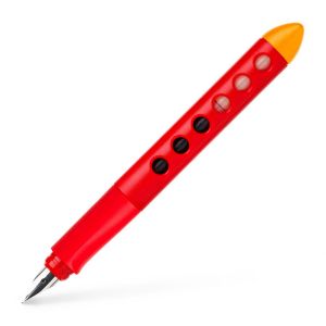 Stylo-plume éducatif Scribolino Faber-Castell - plume pour gaucher - rouge