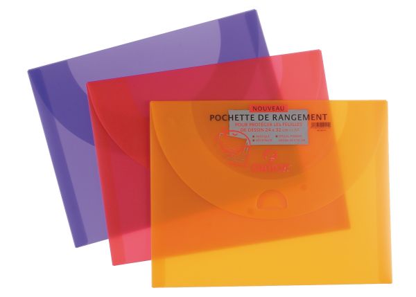 Pochette de rangement Canson couleurs vives - 24 x 32 cm - Tote bag -  Supports Customisation - Customisation