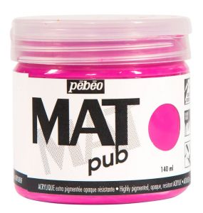 Peinture Acrylique Mat Pub Pébéo - 140 ml - Rose tyrien