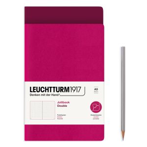 2 Carnets Jottbook Leuchtturm - 14,5x21 cm - Port Red et Baie - pointillé