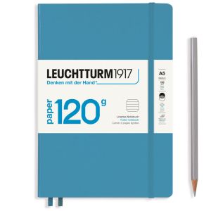 Carnet Leuchtturm Édition 120G rigide - 14,5x21cm - bleu nordique - ligné