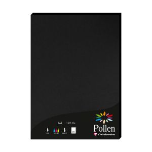 Papier Pollen Clairefontaine - 50 feuilles A4 - 120 g - noir