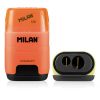 Taille-Crayon double + gomme Milan