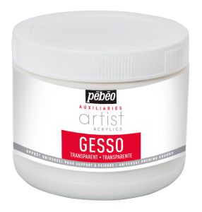 Gesso Transparent Pébéo Artist Acrylics - Pot de 500 ml